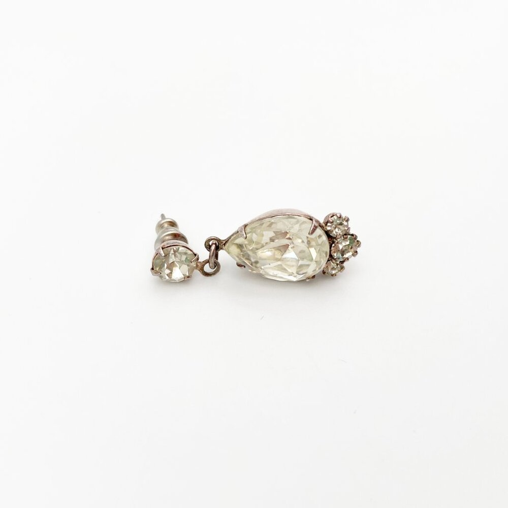 VINTAGE (Y2K) | Crystal & Rhinestone Teardrop Necklace + Earrings Set - Picture 14 of 15